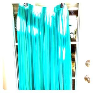 Floor length, pleated skirt